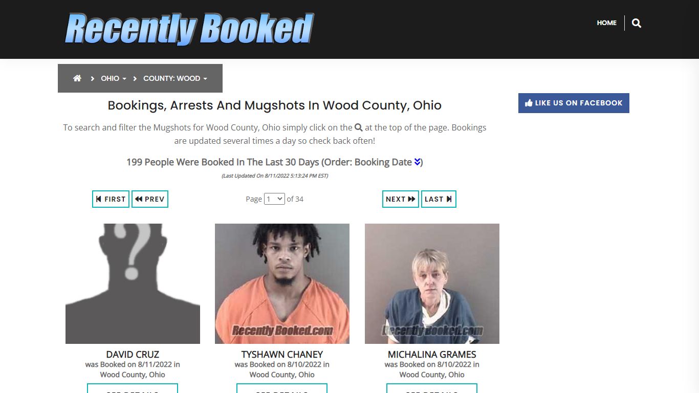 Recent bookings, Arrests, Mugshots in Wood County, Ohio